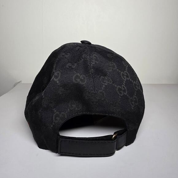 Gucci Black GG Monogram baseball cap M sz